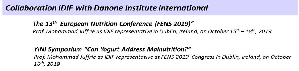 Collaboration Danone Institute Indonesia Foundation with Danone Institute International