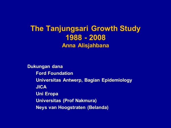 Dukungan Dana Tanjung Sari Growth Study